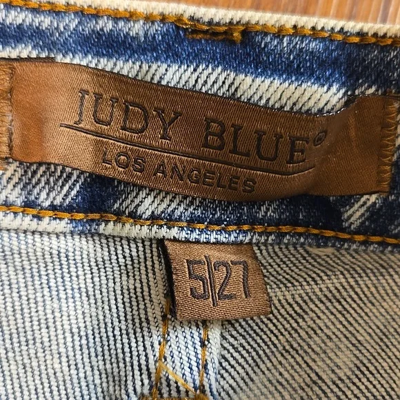 JUDY BLUE Wide Leg Acid Wash Jeans Sz 27 - Picture 3 of 8